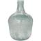 17" Frosted Spanish Bottle Recycled Glass Vase